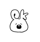 にっこり白うさぎ（個別スタンプ：3）