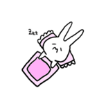 にっこり白うさぎ（個別スタンプ：7）