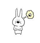 にっこり白うさぎ（個別スタンプ：9）