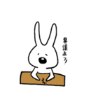 にっこり白うさぎ（個別スタンプ：24）
