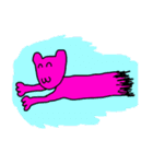 ◆ピンクのかわいい猫の生活スタンプ（個別スタンプ：14）