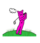 ◆ピンクのかわいい猫の生活スタンプ（個別スタンプ：29）