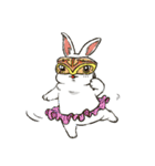 Rabbit with Mask（個別スタンプ：1）