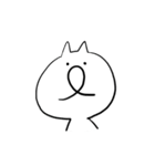 しろいねこさん。（個別スタンプ：1）