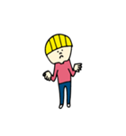 yellow hair boy 2（個別スタンプ：2）