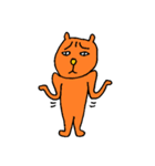 オレンジのねこ（個別スタンプ：3）