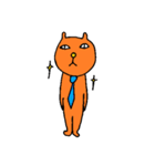 オレンジのねこ（個別スタンプ：5）