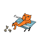 オレンジのねこ（個別スタンプ：15）