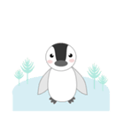 元気な子供ペンギン（個別スタンプ：1）