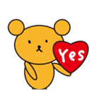 ラブラブ♡くまっぷる（個別スタンプ：1）