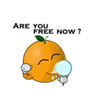 Funny orange~for english（個別スタンプ：25）