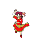 flamenco cute dancer（個別スタンプ：4）