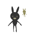 smile rabbit ＆ shadow rabbit（個別スタンプ：36）