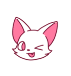 しろねこカラフル（個別スタンプ：3）
