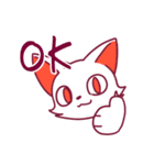 しろねこカラフル（個別スタンプ：5）