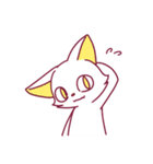 しろねこカラフル（個別スタンプ：14）