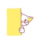 しろねこカラフル（個別スタンプ：16）