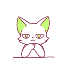 しろねこカラフル（個別スタンプ：17）