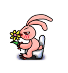 Pink Grumpy Rabbit（個別スタンプ：6）