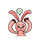 Pink Grumpy Rabbit（個別スタンプ：18）