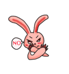 Pink Grumpy Rabbit（個別スタンプ：19）