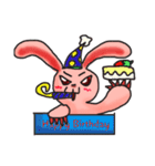 Pink Grumpy Rabbit（個別スタンプ：22）