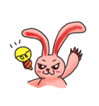 Pink Grumpy Rabbit（個別スタンプ：26）