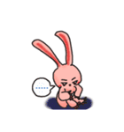 Pink Grumpy Rabbit（個別スタンプ：30）