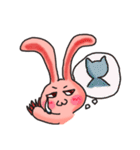 Pink Grumpy Rabbit（個別スタンプ：32）