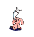 Pink Grumpy Rabbit（個別スタンプ：34）