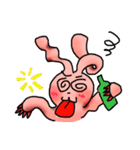 Pink Grumpy Rabbit（個別スタンプ：35）