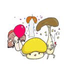 happy mushrooms real color version（個別スタンプ：27）