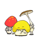 happy mushrooms real color version（個別スタンプ：38）