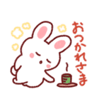 うさぎのクレヨンスタンプ（個別スタンプ：8）