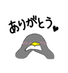 灰色ペンギン（個別スタンプ：3）