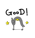 灰色ペンギン（個別スタンプ：12）