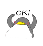 灰色ペンギン（個別スタンプ：15）