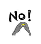 灰色ペンギン（個別スタンプ：32）