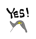 灰色ペンギン（個別スタンプ：33）
