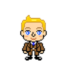 Pixel Art 「金髪男の喜怒哀楽」（個別スタンプ：1）