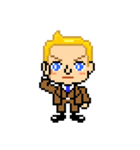 Pixel Art 「金髪男の喜怒哀楽」（個別スタンプ：3）