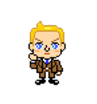 Pixel Art 「金髪男の喜怒哀楽」（個別スタンプ：4）