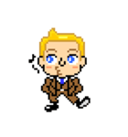 Pixel Art 「金髪男の喜怒哀楽」（個別スタンプ：5）