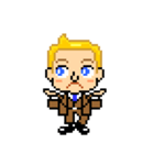 Pixel Art 「金髪男の喜怒哀楽」（個別スタンプ：6）