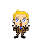 Pixel Art 「金髪男の喜怒哀楽」（個別スタンプ：7）