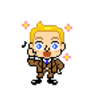 Pixel Art 「金髪男の喜怒哀楽」（個別スタンプ：10）
