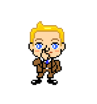 Pixel Art 「金髪男の喜怒哀楽」（個別スタンプ：12）