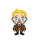 Pixel Art 「金髪男の喜怒哀楽」（個別スタンプ：18）