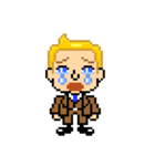 Pixel Art 「金髪男の喜怒哀楽」（個別スタンプ：19）