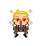 Pixel Art 「金髪男の喜怒哀楽」（個別スタンプ：24）